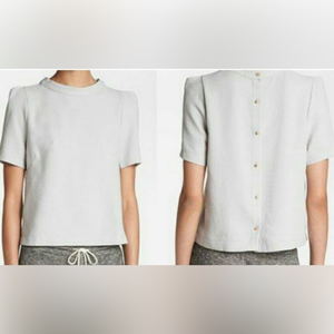 ASTR Light Gray Botton Back‎ Blouse Size XS